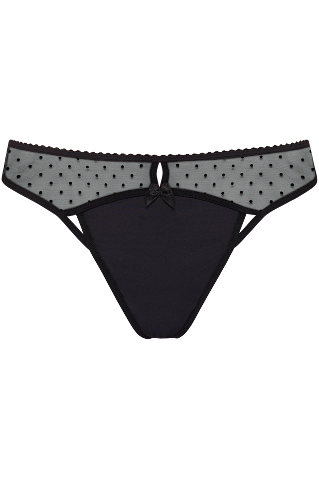 Peekaboo 4cm Thong - Black