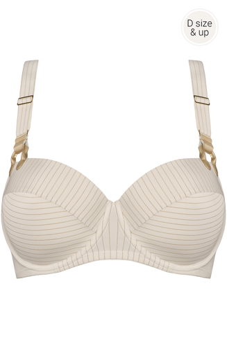 Gloria Pristine & Gold Plunge - Balconette-bh