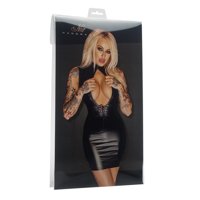 Noir CHEEKY Wetlook Minidress