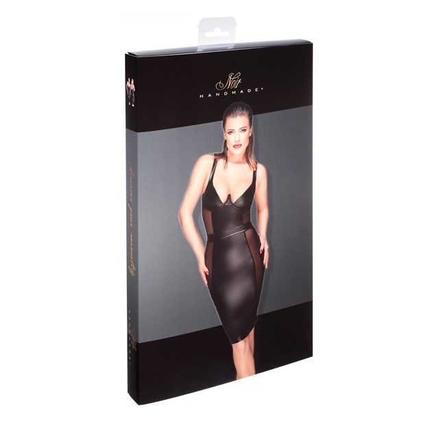 Noir Power Wetlook Pencil Dress